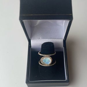 Luna Skye Double Band Moonstone Ring